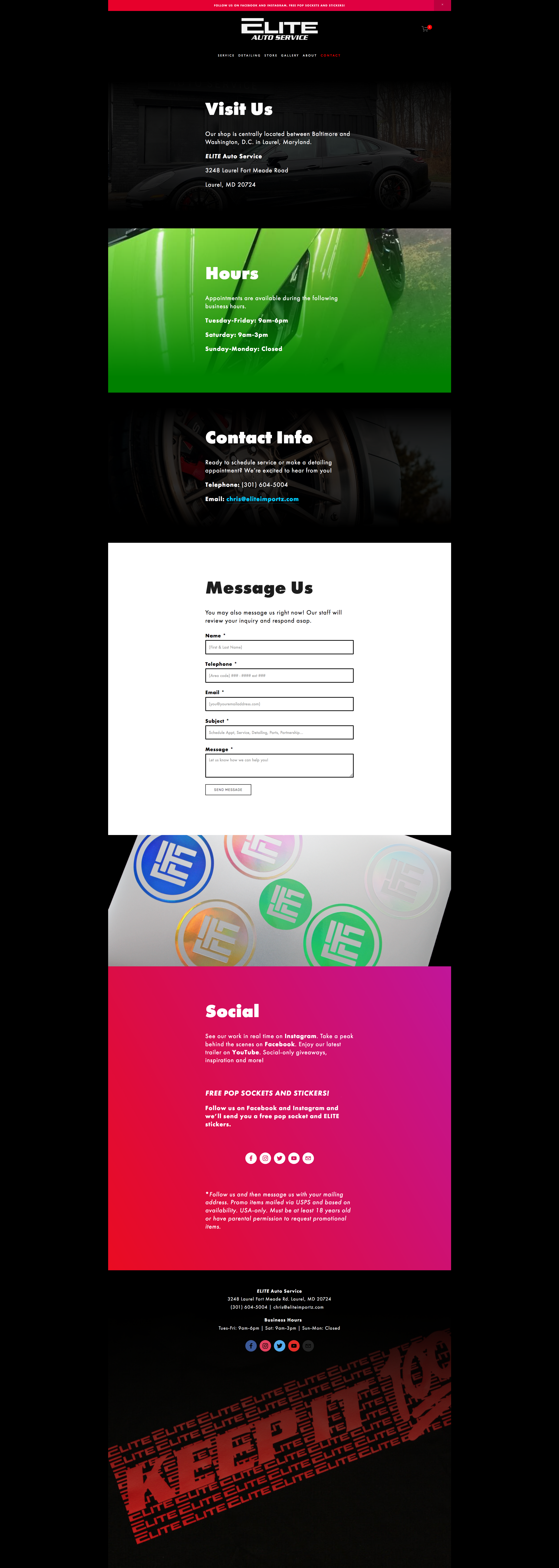 Elite Importz Web Design 2020