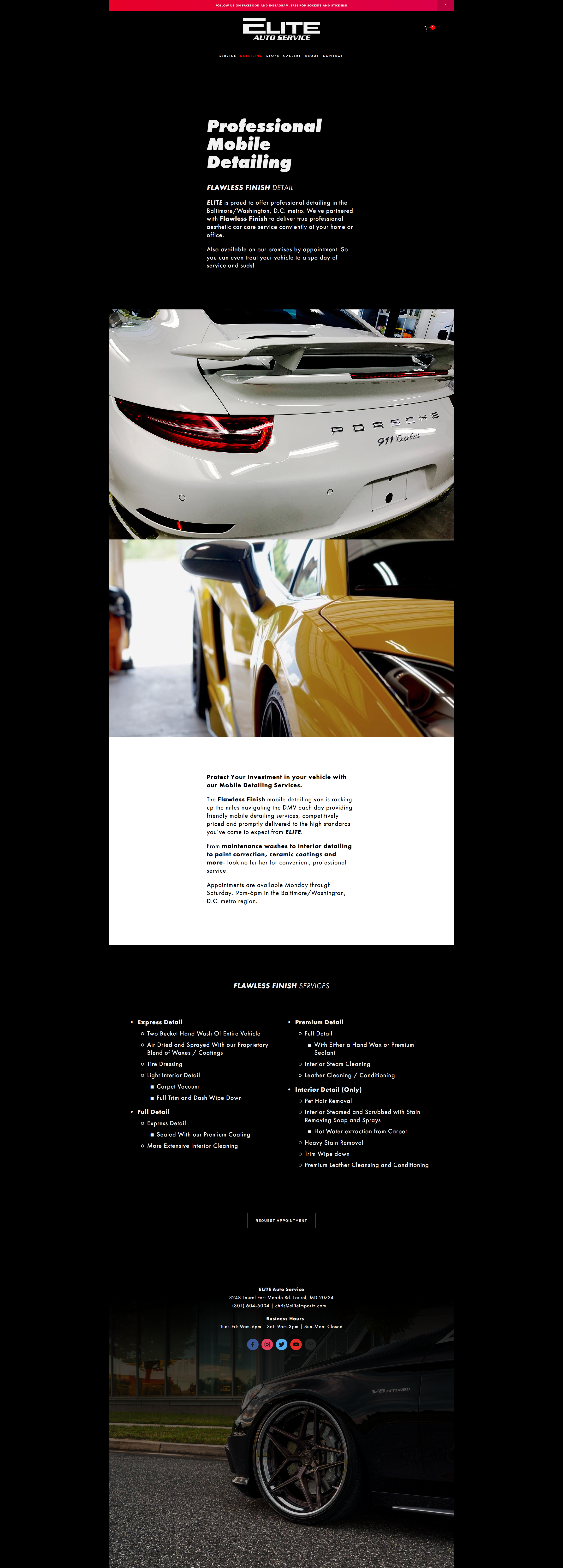 Elite Importz Web Design 2020