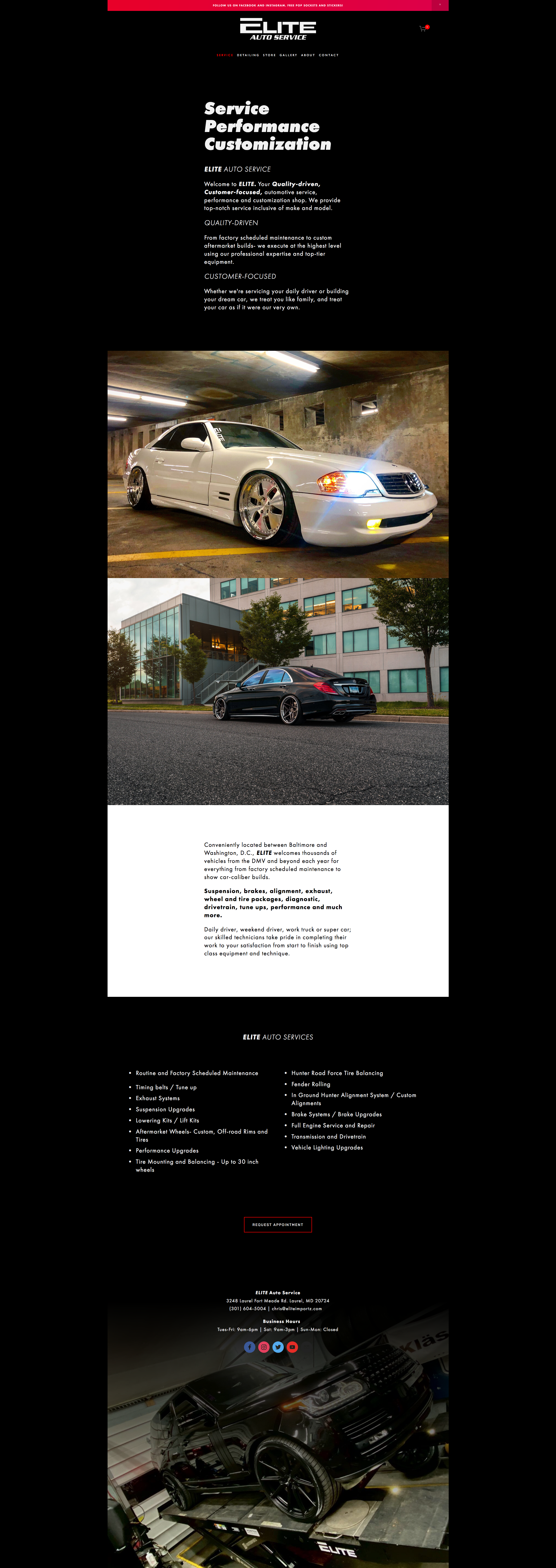 Elite Importz Web Design 2020