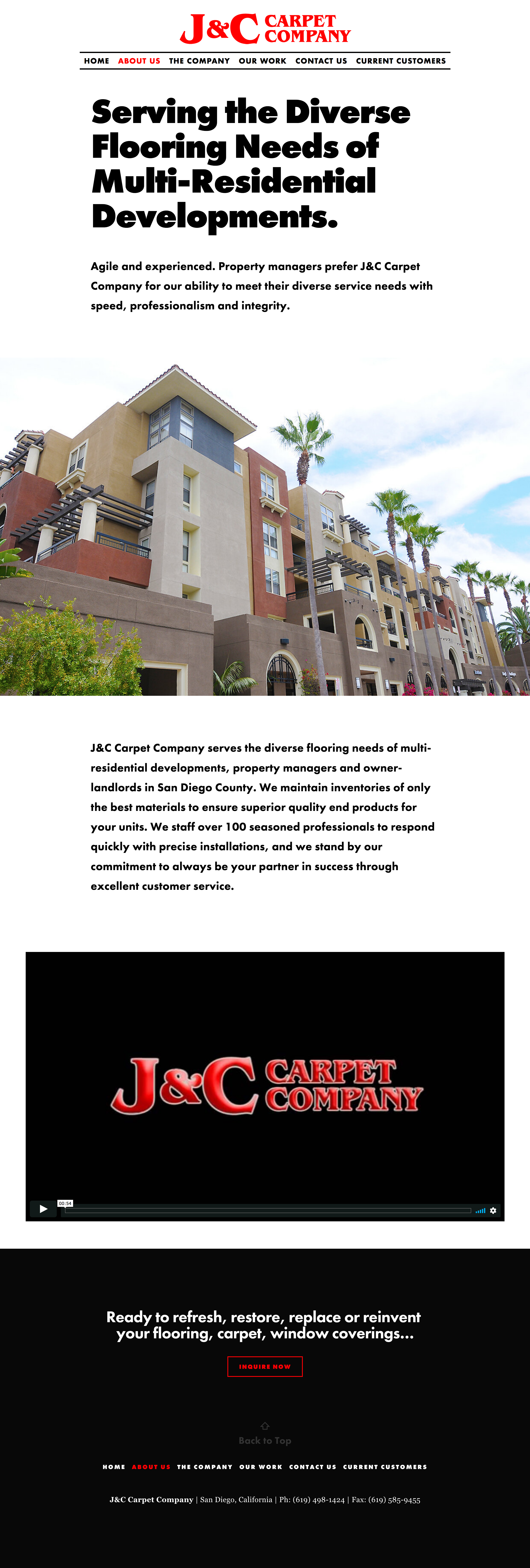 J&C Carpet Website Design