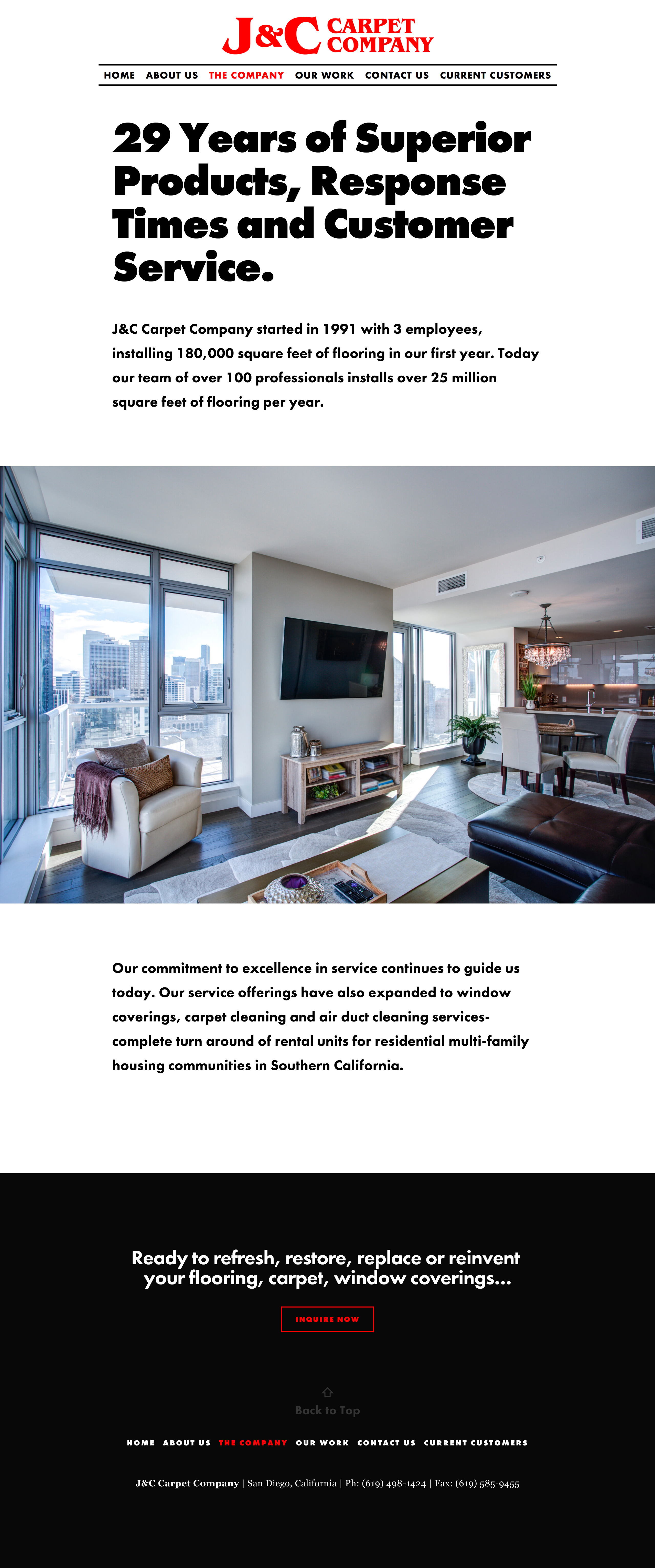J&C Carpet Website Design