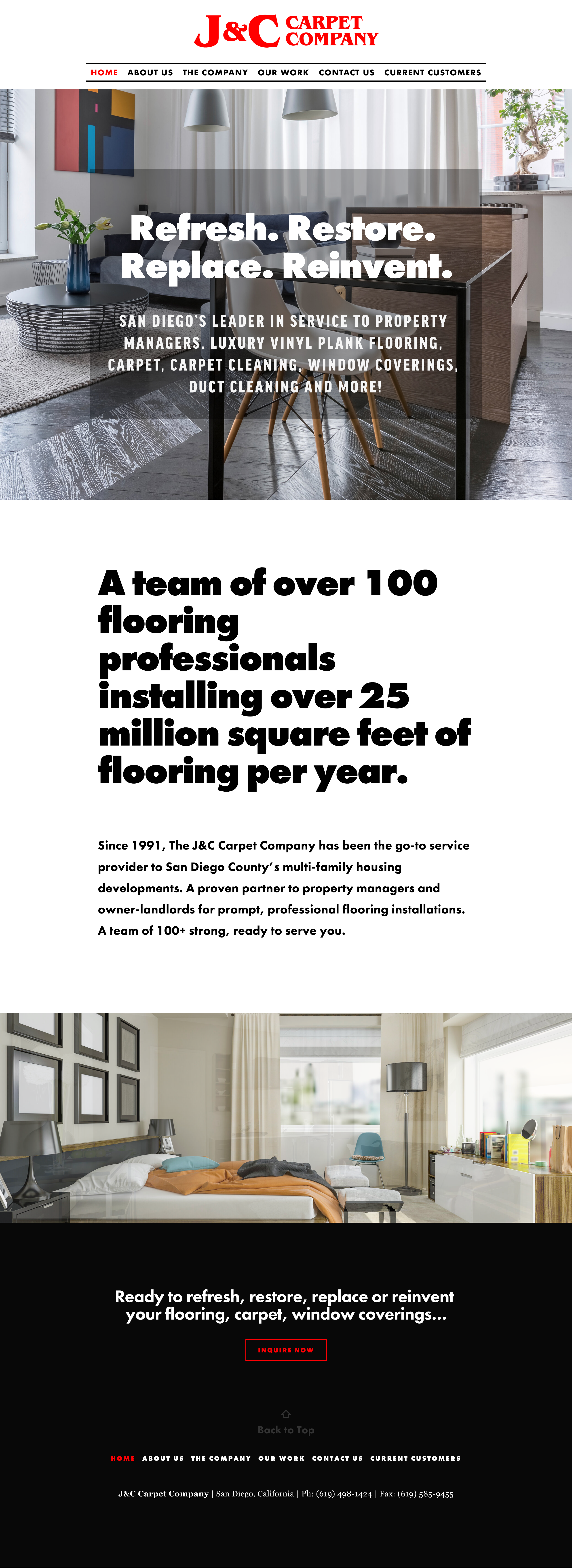 J&C Carpet Website Design